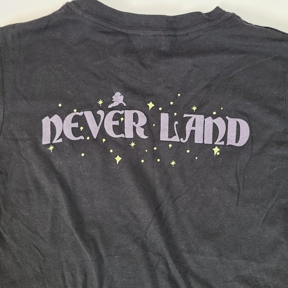 Disney Peter Pan Starry Flight Silhouette Jr (Small) Glow in the Dark T-Shirt - Picture 4 of 5